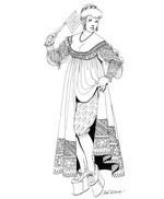 coloring page Clothing of the Renaissance